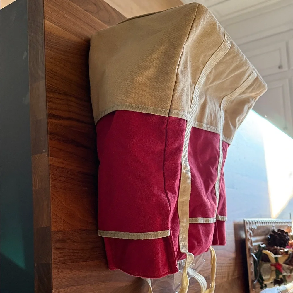 Red and Tan Tote Bag - Picture 3 of 4